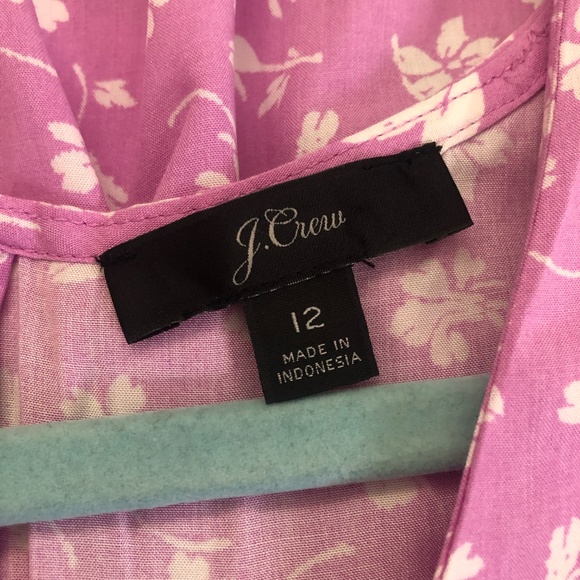 J. Crew Ruffle-front mini dress in soft rayon bubblegum floral Sz 12 J039-12 - Picture 7 of 9